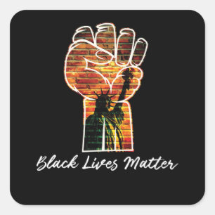 Black Lives Matter Graffiti Geniet van gelijkheid Vierkante Sticker