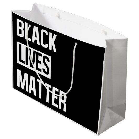 Black Lives Matter Groot Cadeauzakje (Achterkant Gekanteld)