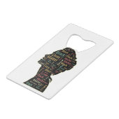 Black Lives Matter - Head Shape Creditkaart Flessenopener (Voorkant Gekanteld)