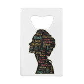 Black Lives Matter - Head Shape Creditkaart Flessenopener (Achterkant)