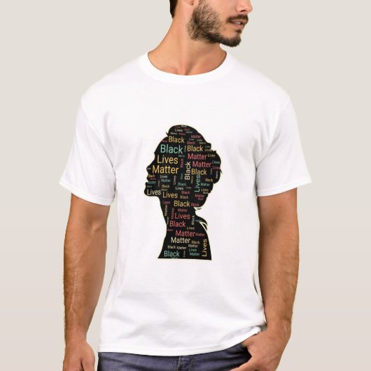 Black Lives Matter - Head Shape T-shirt (Voorkant)