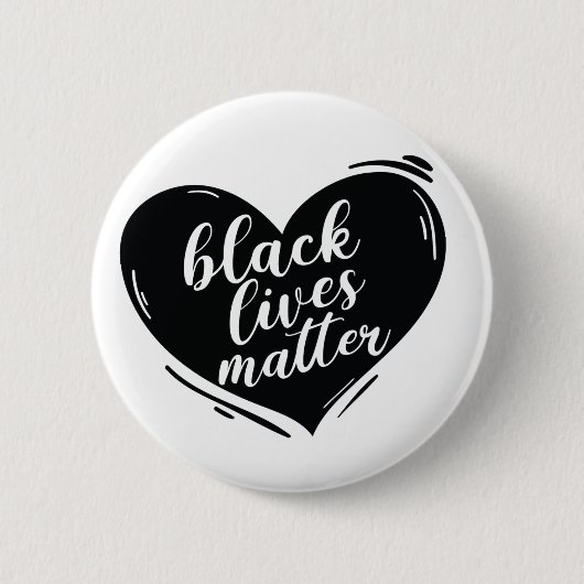 Black Lives Matter Heart Button (Voorkant)