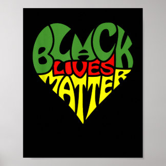 Black Lives Matter Heart Graphic Pan Afrikaanse vl Poster