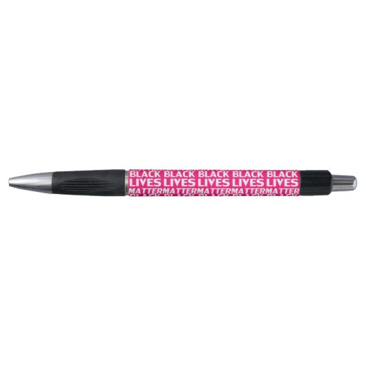 Black Lives Matter heet roze typografie patroon Pen (Voorkant)