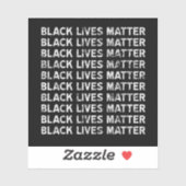 Black Lives Matter herhalend tekstblok Sticker (Vel)