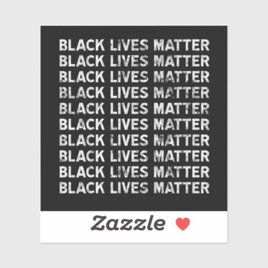 Black Lives Matter herhalend tekstblok Sticker (Vel)