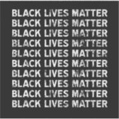 Black Lives Matter herhalend tekstblok Sticker (Voorkant)