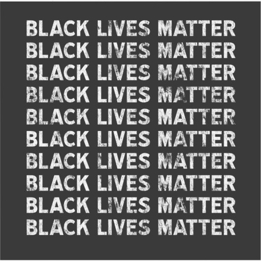 Black Lives Matter herhalend tekstblok Sticker (Voorkant)