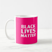 Black Lives Matter hot roze moderne typografie Koffiemok (Links)
