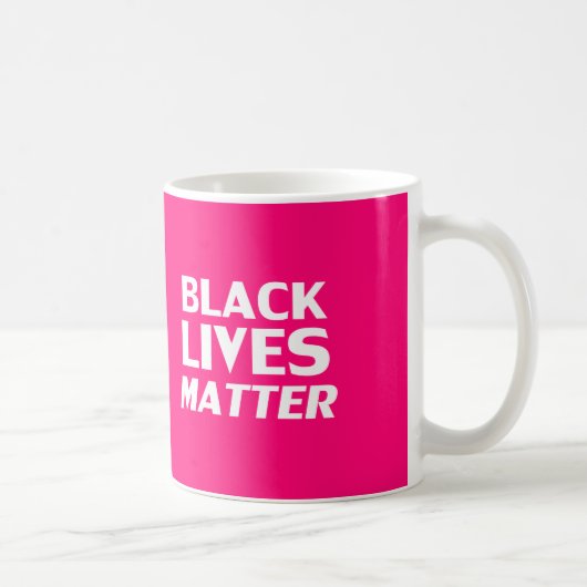 Black Lives Matter hot roze moderne typografie Koffiemok (Rechts)