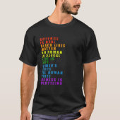 Black Lives Matter Human Rights BLM T-shirt (Voorkant)
