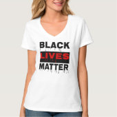 👊Black Lives Matter-Inspirerend quote V-hals T-shirt (Voorkant)