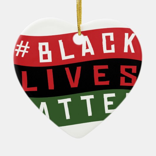 Black Lives Matter Keramisch Ornament (Voorkant)