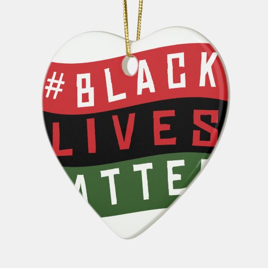 Black Lives Matter Keramisch Ornament (Links)