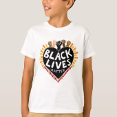 Black Lives Matter Kind T-Shirt (licht) (Voorkant)