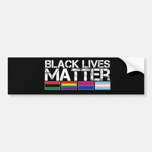 Black Lives Matter LGBT Bumpersticker (Voorkant)