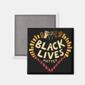 Black Lives Matter Magnet ~ dark (Voorkant / Achterkant)