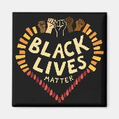 Black Lives Matter Magnet ~ dark (Voorkant)