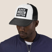 Black Lives Matter merch Trucker Pet (In situ)