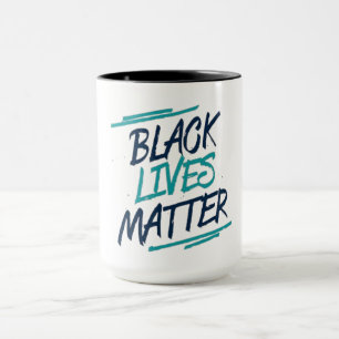 Black Lives Matter Moderne Typografische Koffiemok Mok