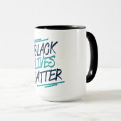 Black Lives Matter Moderne Typografische Koffiemok Mok (Voorkant rechts)