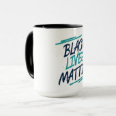 Black Lives Matter Moderne Typografische Koffiemok Mok (Voorkant links)
