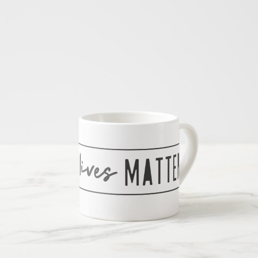 Black Lives Matter | Moderne WA-rassengelijkheid Espresso Kop (Voorkant rechts)