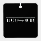 Black Lives Matter | Moderne WA-rassengelijkheid Metalen Ornament (Voorkant)