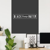 Black Lives Matter | Moderne WA-rassengelijkheid Poster (Thuiskantoor)