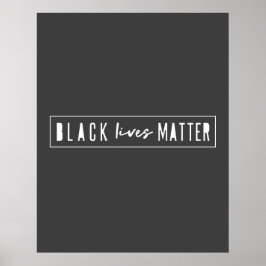Black Lives Matter | Moderne WA-rassengelijkheid Poster