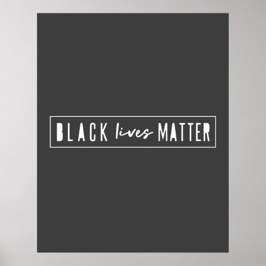 Black Lives Matter | Moderne WA-rassengelijkheid Poster (Voorkant)