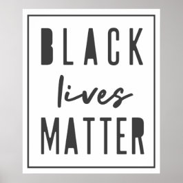Black Lives Matter | Moderne WA-rassengelijkheid Poster