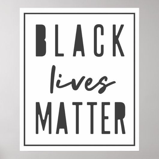 Black Lives Matter | Moderne WA-rassengelijkheid Poster (Voorkant)