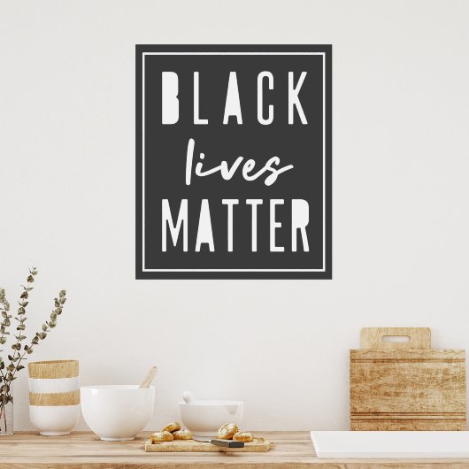 Black Lives Matter | Moderne WA-rassengelijkheid Poster (Keuken)