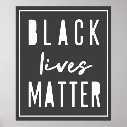 Black Lives Matter | Moderne WA-rassengelijkheid Poster (Voorkant)
