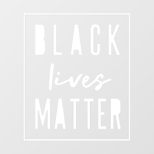 Black Lives Matter | Moderne WA-rassengelijkheid Raamsticker (Vel)