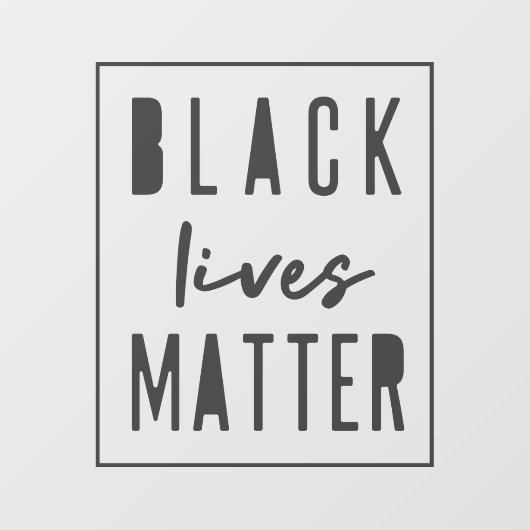 Black Lives Matter | Moderne WA-rassengelijkheid Raamsticker (Vel)