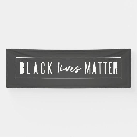 Black Lives Matter | Moderne WA-rassengelijkheid Spandoek (Horizontaal)