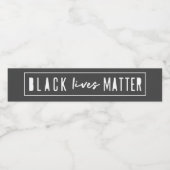 Black Lives Matter | Moderne WA-rassengelijkheid Waterfles Etiket (Enkel label)