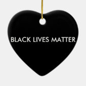 Black Lives Matter Ornament, BLM Keramisch Ornament (Achterkant)