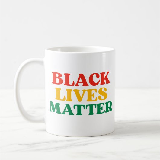 Black Lives Matter Ornament Koffiemok (Links)