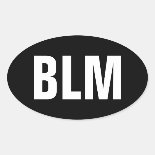 Black Lives Matter Ovale Sticker (Voorkant)