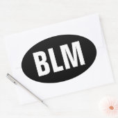 Black Lives Matter Ovale Sticker (Envelop)