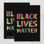 Black Lives Matter Painting 01 Editable Color Kaar (Voorkant / Achterkant)