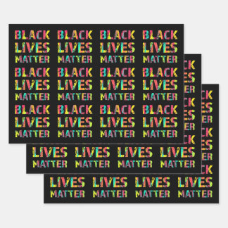 Black Lives Matter Painting 01 groeit samen Inpakpapier Vel