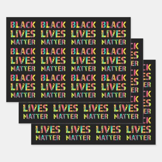 Black Lives Matter Painting 01 groeit samen Inpakpapier Vel (Set)