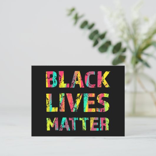Black Lives Matter Painting 01 Rise Up Herinder Briefkaart (Staand voorkant)