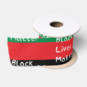 Black Lives Matter Pan-Afrikaanse vlag Witte Hart Satijnen Lint