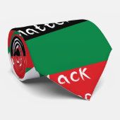 Black Lives Matter Pan-Afrikaanse vlag Witte Hart Stropdas (Opgerold)