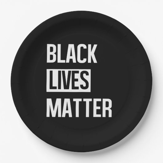Black Lives Matter Papieren Bordje (Voorkant)